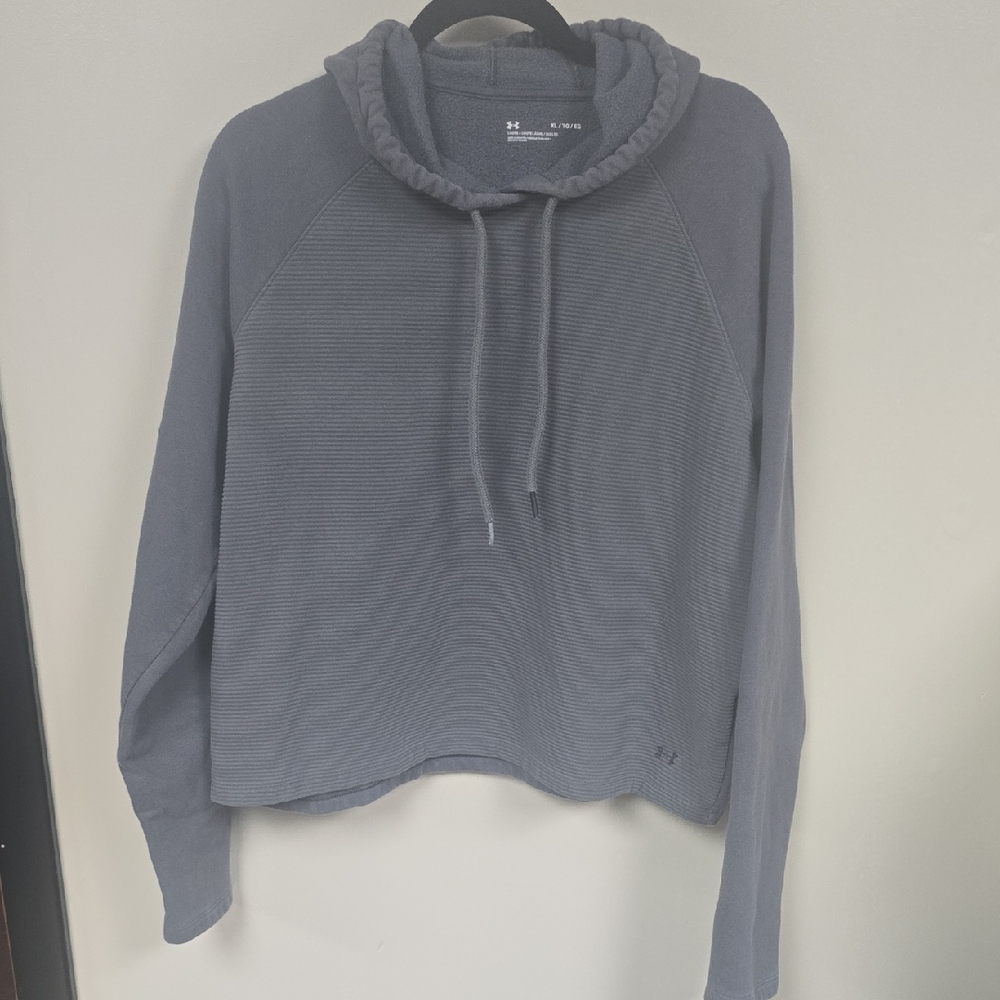 Under Armour Women's Cropped Hoodie in Gray